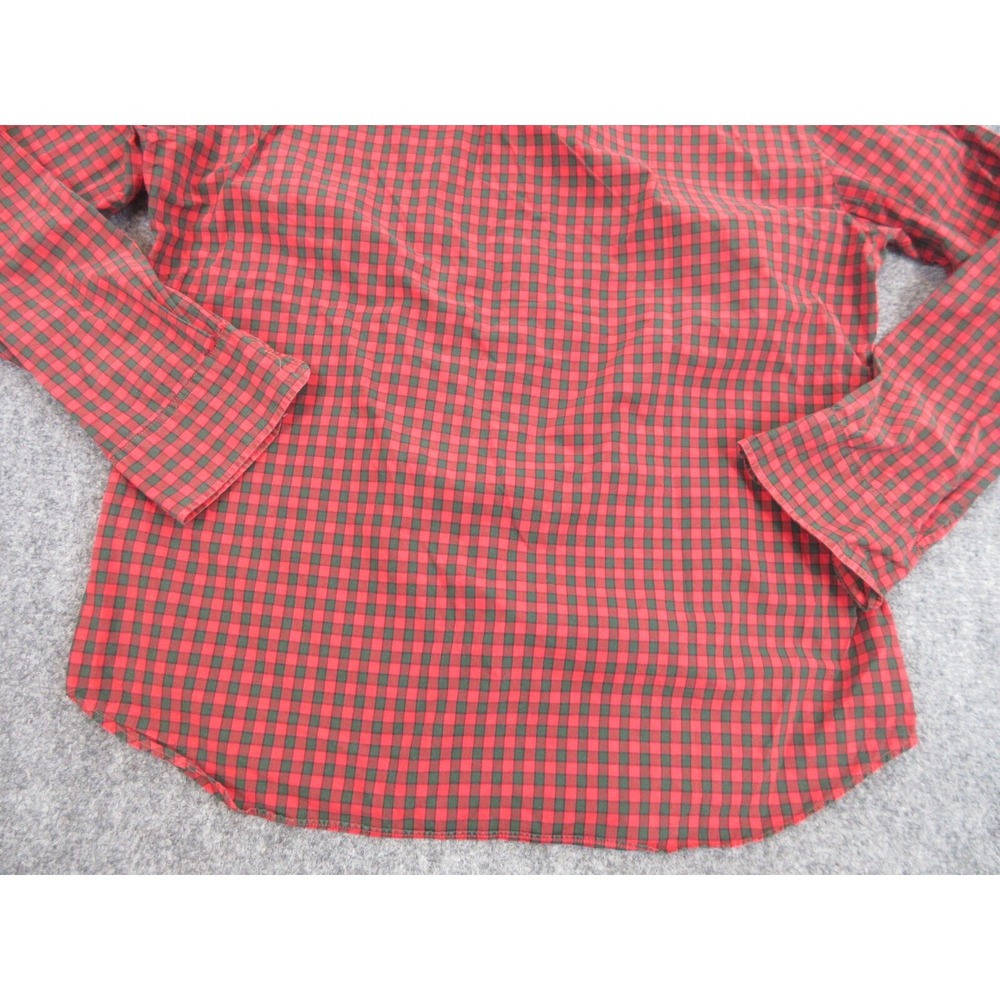J CREW Shirt Mens L Red Check 100% Cotton Long Sleeve Button Down Classic Casual - Picture 10 of 10